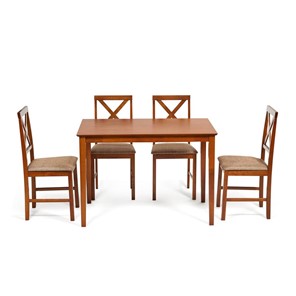 Обеденная группа на кухню Хадсон (стол + 4 стула) id 13831 Espresso арт.13831 в Тюмени
